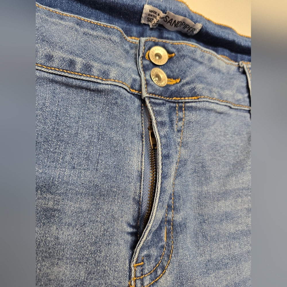 Sandpiper Denim Blue Jean Women's Plus Size 22W Shorts - Picture 3 of 4